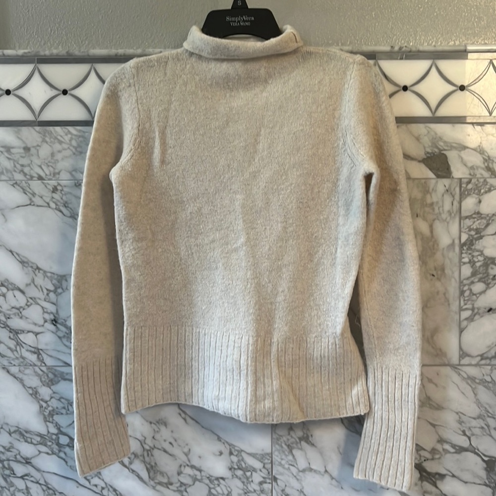 Madewell Wool and Alpaca Cream Mockneck Sweater